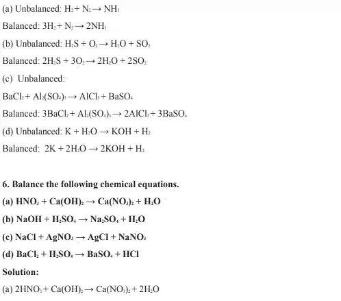 Ncert Solutions For Class Science Chapter Chemical Reactions And