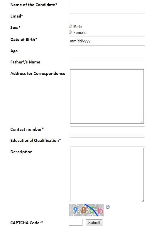 RRCE Bangalore Application Form