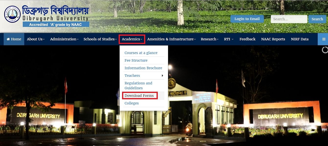 Dibrugarh University - Distance education Homepage