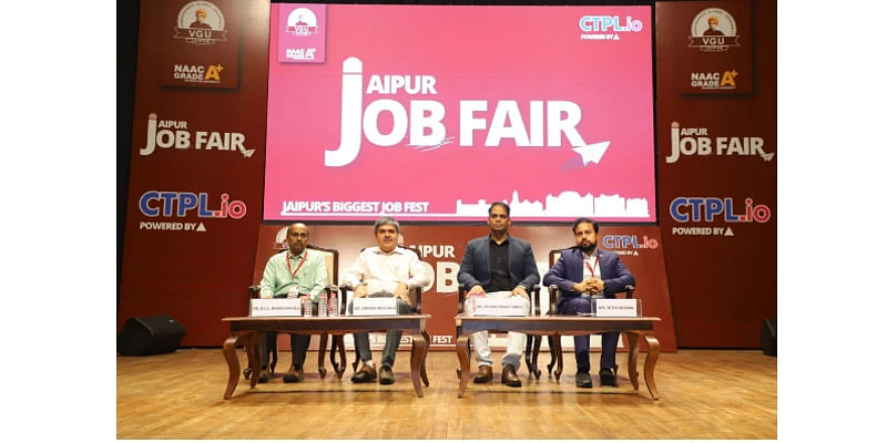 Placement of 2000 Students in VGU's Mega Job Fair With Annual Package of Rs 10 to 15 Lakhs