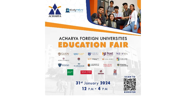 Acharya Institutes To Organise Acharya Foreign Universities Education Fair 2024