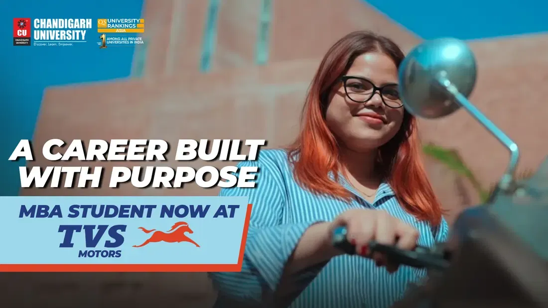 CU MBA Student Swati Singh Secures Prestigious Placement with TVS Motors & Reliance Industries