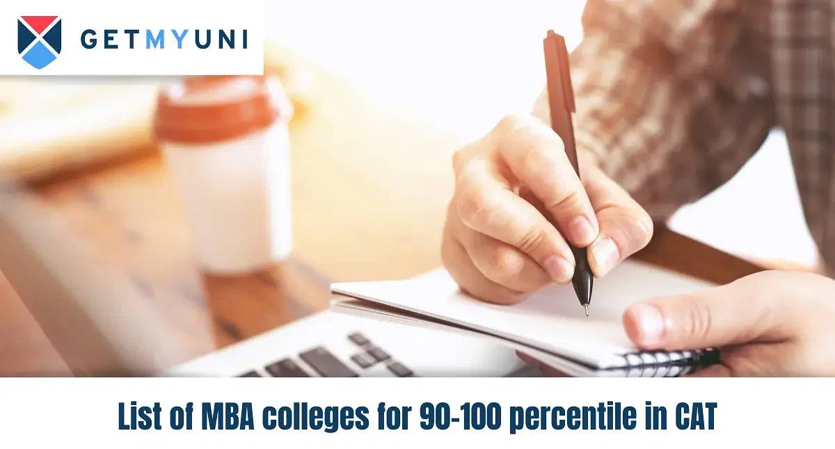 List of MBA colleges for 90-100 percentile in CAT 2024