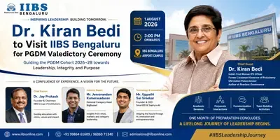 Dr. Kiran Bedi to Visit IIBS Bengaluru for PGDM Valedictory Ceremony