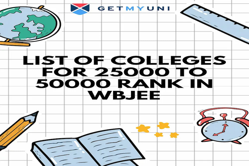 List of Colleges for 25000 to 50000 Rank in WBJEE