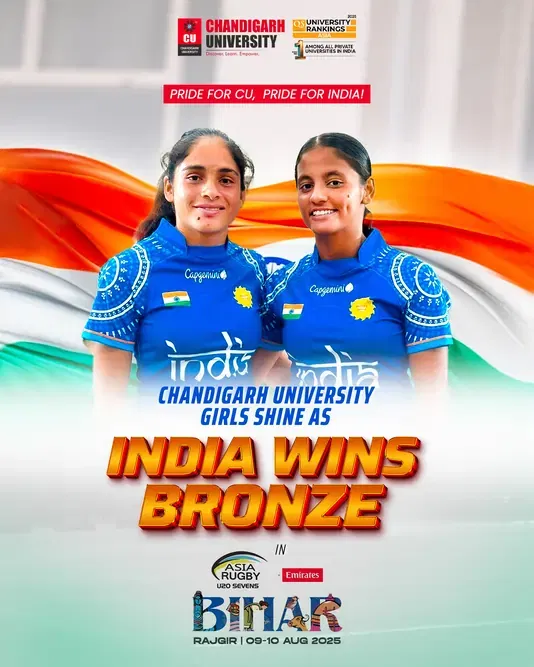 Chandigarh University Athletes Bring Glory to India: Bronze at Asia Rugby Emirate U20 Sevens Championship