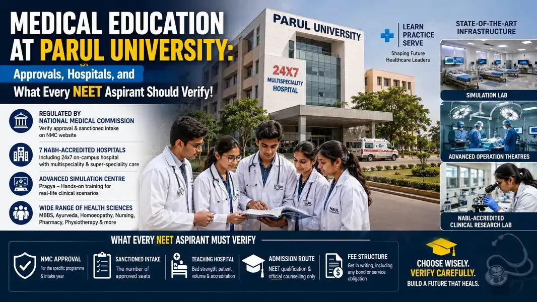 Medical Education at Parul University: Approvals, Hospitals, and What Every NEET Aspirant Should Verify! 