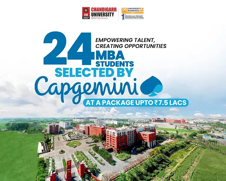 24 MBA Students from Chandigarh University selected by Capgemini