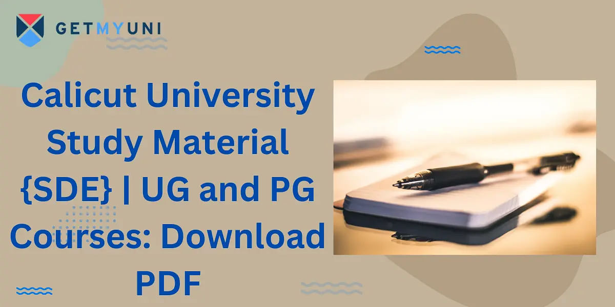 Calicut University Study Material {SDE} | UG and PG Courses | Download