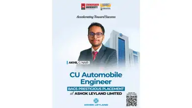 Chandigarh University (CU) Placements: Automobile Engineering Student Akhil G Nair Secures Prestigious Role at Ashok Leyland Limited