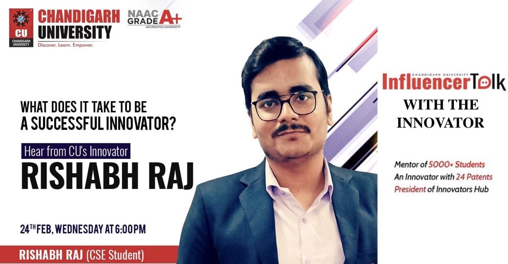 Chandigarh University in-talk with the Influencer Rishabh Raj