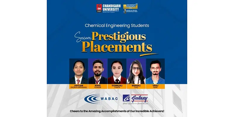 Chemical Engineering Graduates from Chandigarh University Land Desired Jobs in Top Organizations