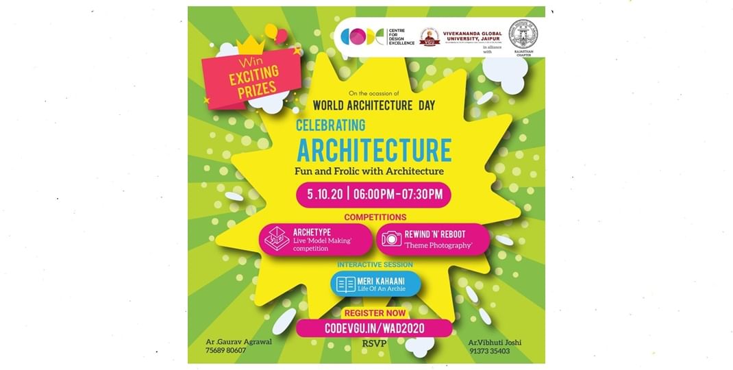 CODE-VGU All Set to Celebrate World Architecture Day by Felicitating NATA 2020 High Scorers