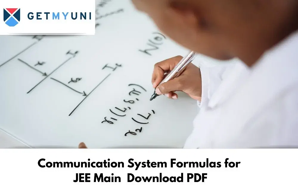 Communication System Formulas for JEE Main 2026: Download PDF