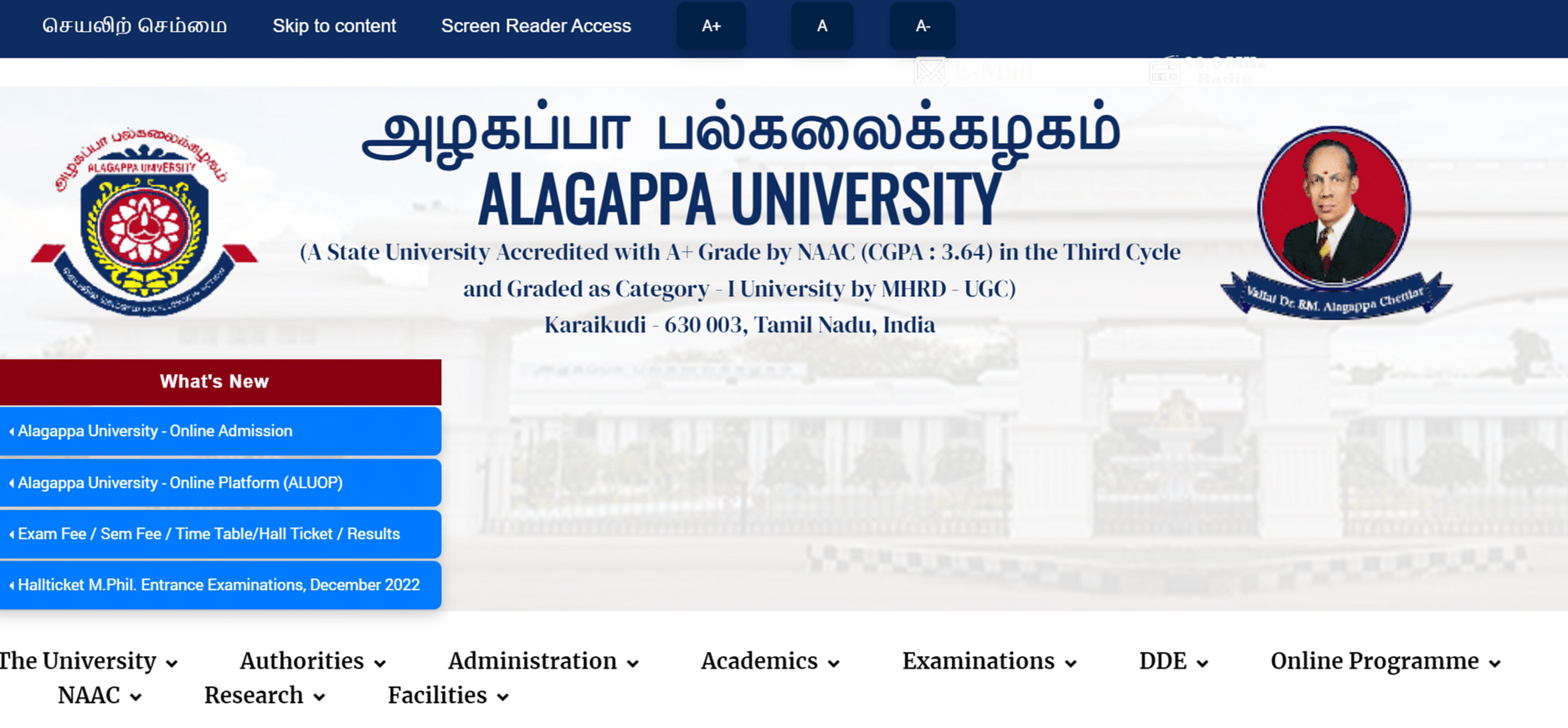 Alagappa University Distance Education Fees | Distance education, Distance  education university, Education management
