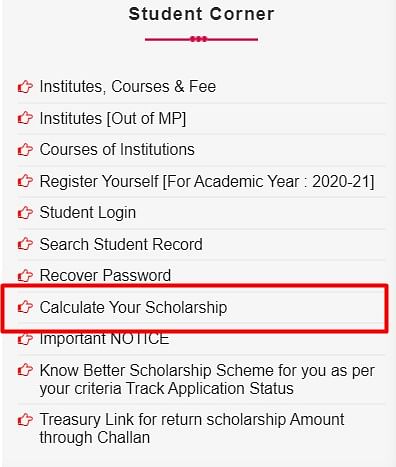 MP Scholarship Portal