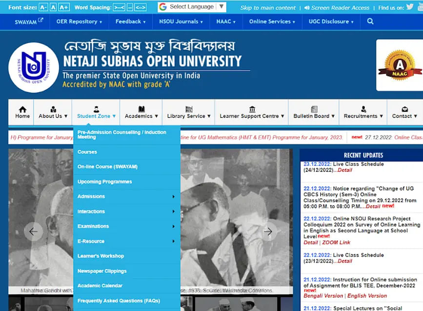netaji open university assignment slip download