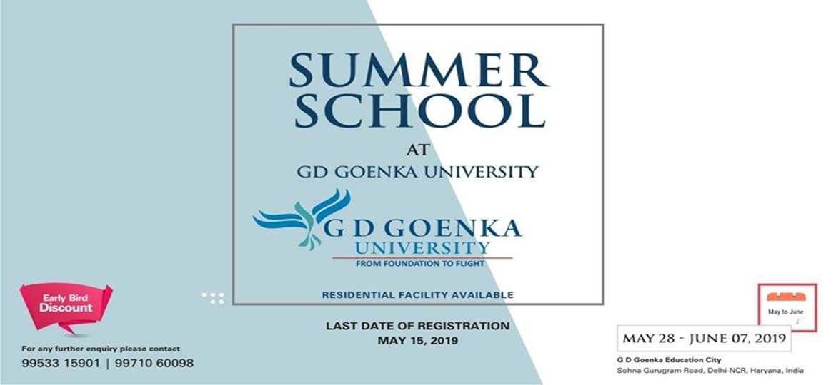 GD Goenka University Organising a Summer School for Students of Grade 9 to 12
