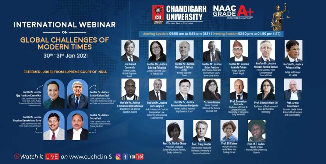 International Law Webinar on Global Challenges of Modern Times: Chandigarh University