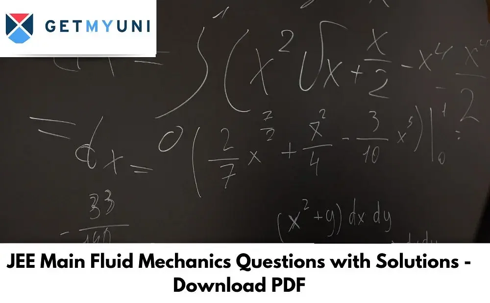 JEE Main Fluid Mechanics Questions with Solutions - Download PDF
