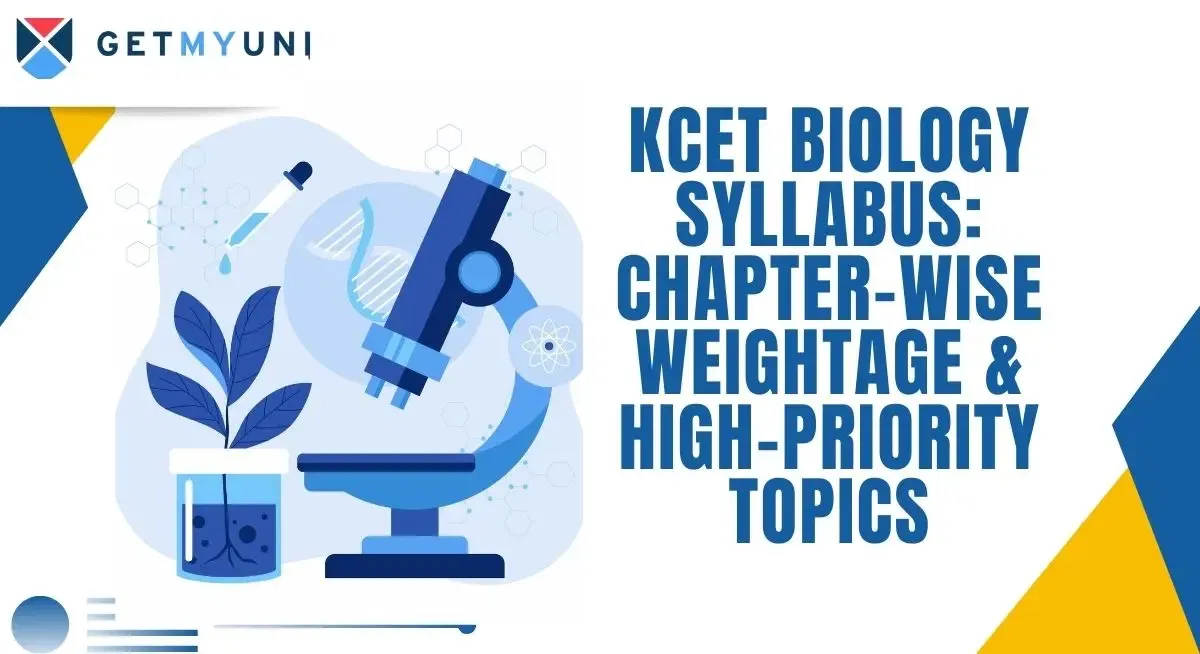 KCET Biology Syllabus 2026: Chapter-Wise Weightage & High-Priority Topics