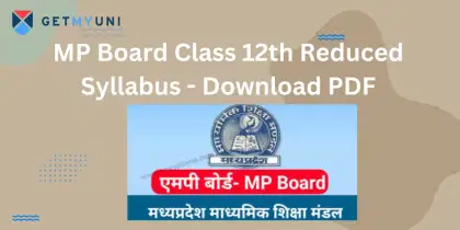 MP Board Class 12th Reduced Syllabus 2025-26: Download PDF