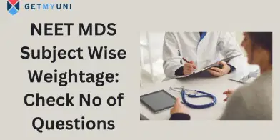 NEET MDS Subject Wise Weightage 2026: Check No of Questions