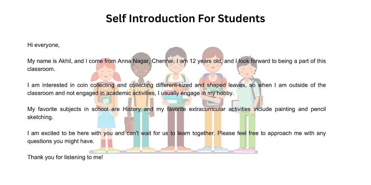 Self Introduction for Students: Examples, Tips, Things to Avoid