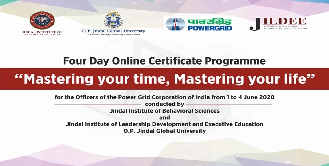 The First Online Certificate Executive Education Programme with Power Grid Corporation Ltd Launched by JILDEE