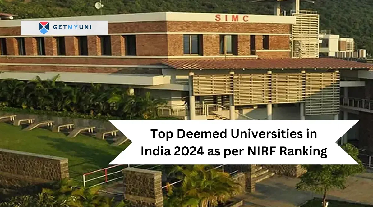 Top Deemed Universities In India 2024 As Per Nirf Ranking Getmyuni 