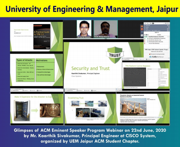 Glimpses of the Webinar