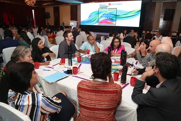 Experts holding discussion during the What’s Next confluence hosted by Pearl Academy in Mumbai