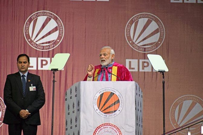 Shree Narendra Modi at LPU