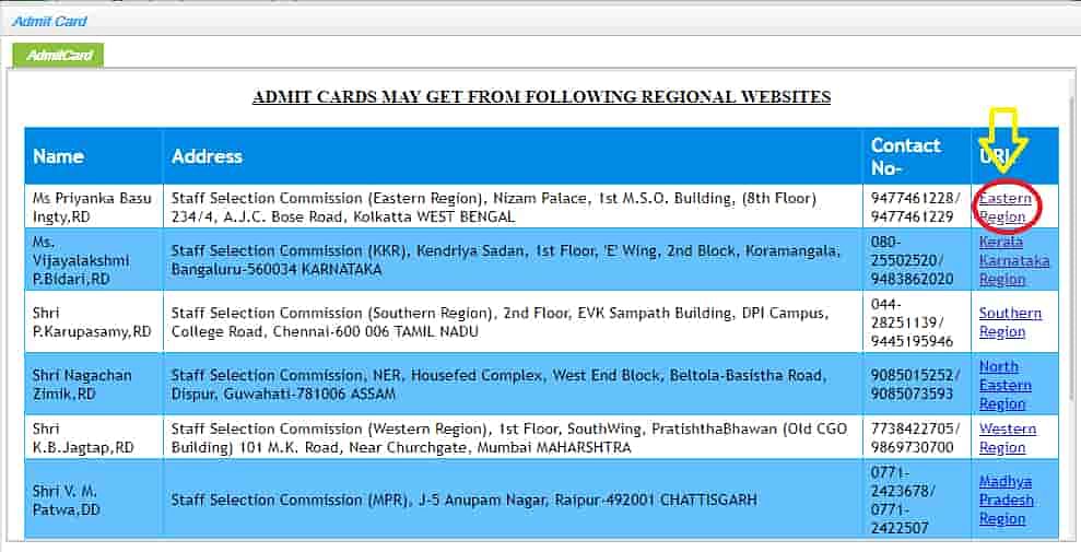 SSC MTS Hall Ticket Download