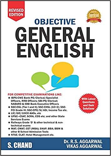 Objective General English By Dr R. S. Aggarwal and Vikas Aggarwal