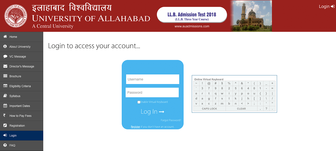 Allahabad University PGAT Results