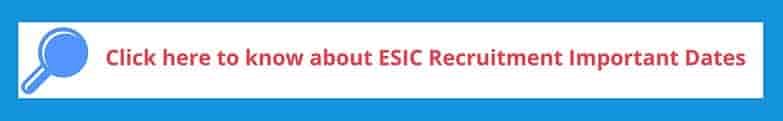 ESIC Recruitment Exam dates