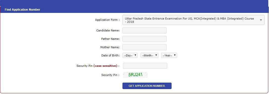 UPTU Find Application Number