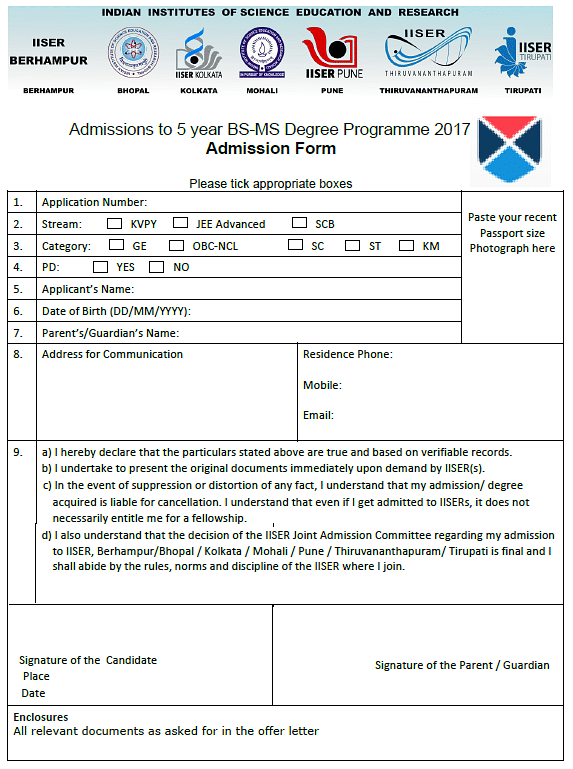 IISER Application Form 2024 (Apr 1) Steps to Apply, Fees