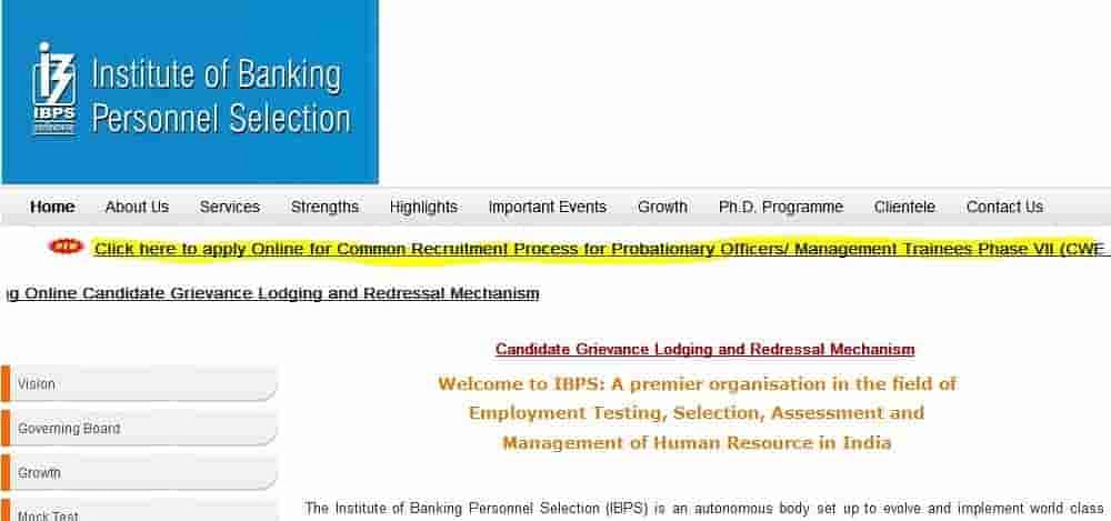 IBPS PO Application Process
