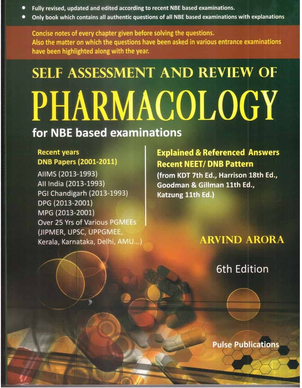 Self-Assessment and Review of Pharmacology by Arvind Arora