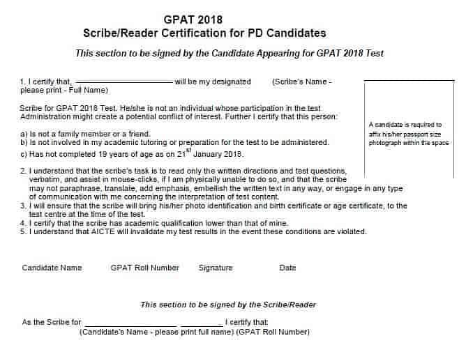 GPAT Scribe / Reader Certificate