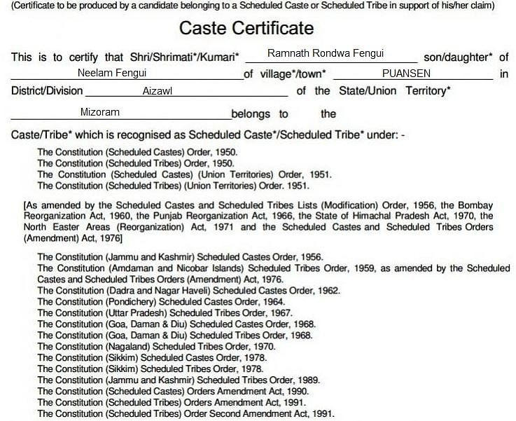 Caste_certificate sample