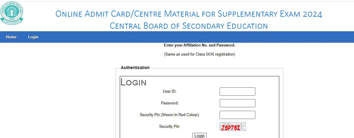 CBSE 10th compartment admit card 2024