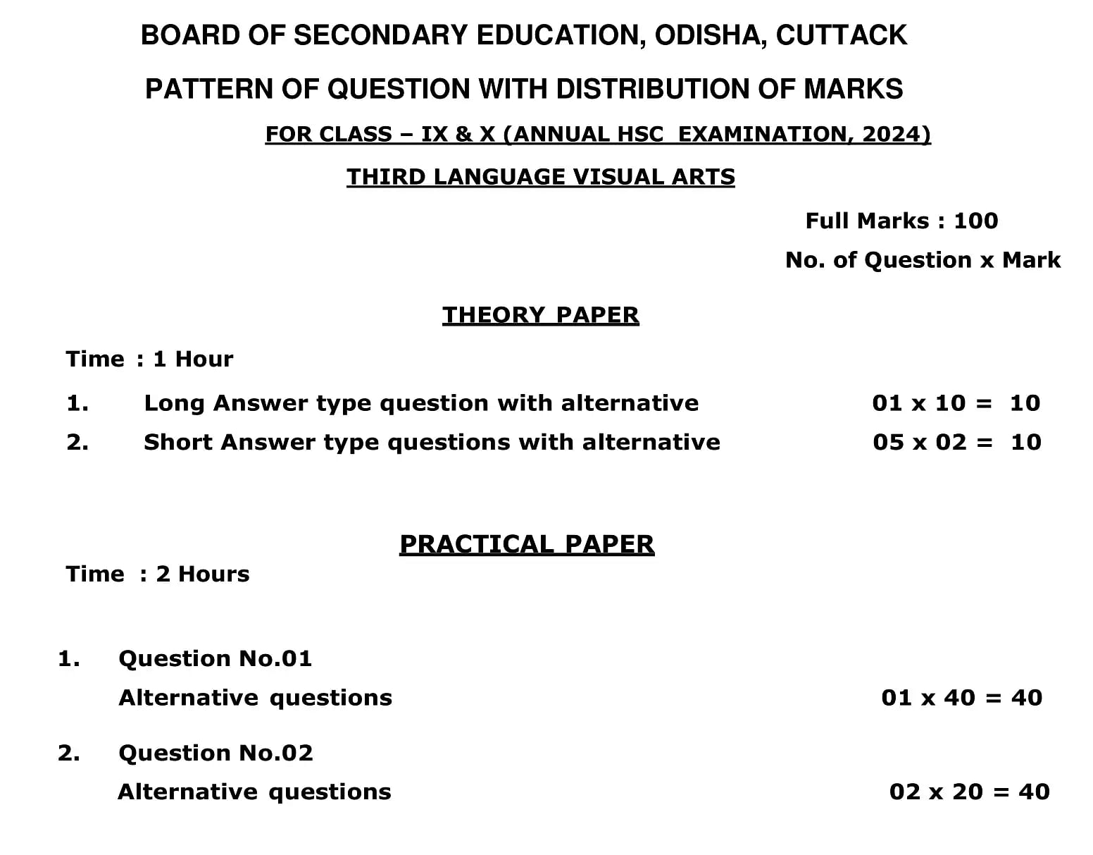 odisha-class-10-exam-pattern