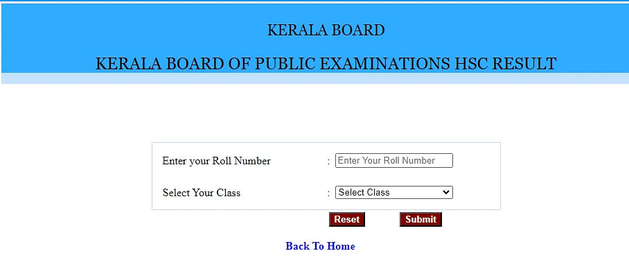 Kerala Plus Two/12th Results