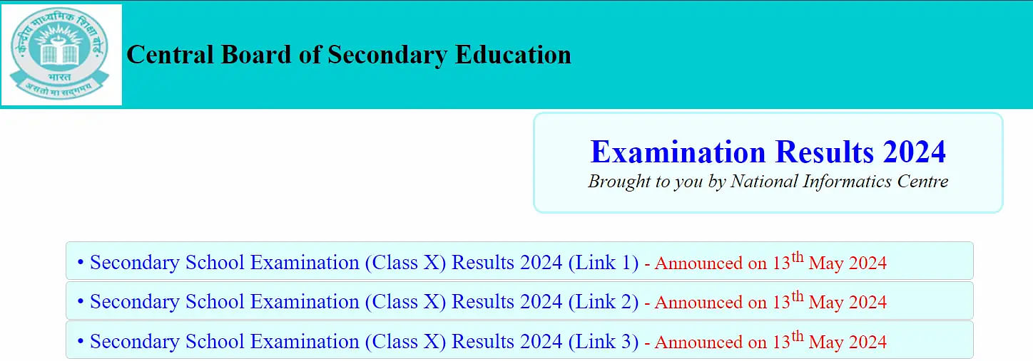 CBSE Class 10 Results Link