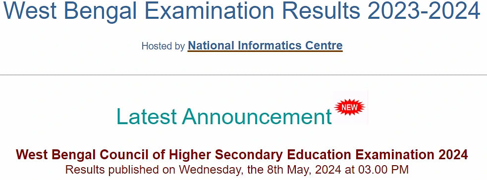 WB HS Result Official Page 2024