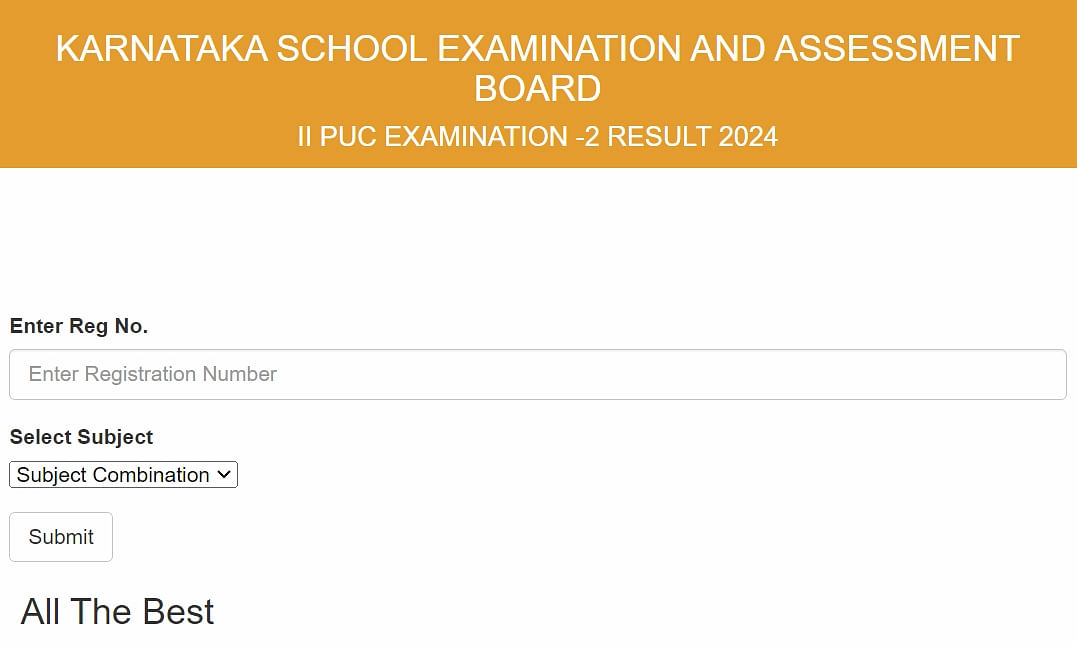 Karnataka 2nd PUC Supplementary Results 2024