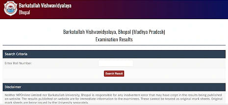 BU Bhopal Result 2023 (OUT): Check UG & PG Results